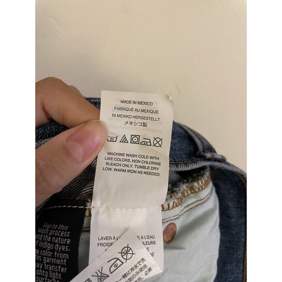 J Crew Shorts Women's 27 Blue Denim High Rise Distressed Cut Off Distressed - Picture 7 of 7